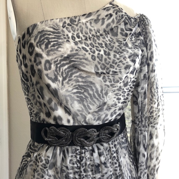 ABS B/W Leopard print dress - Picture 3 of 6